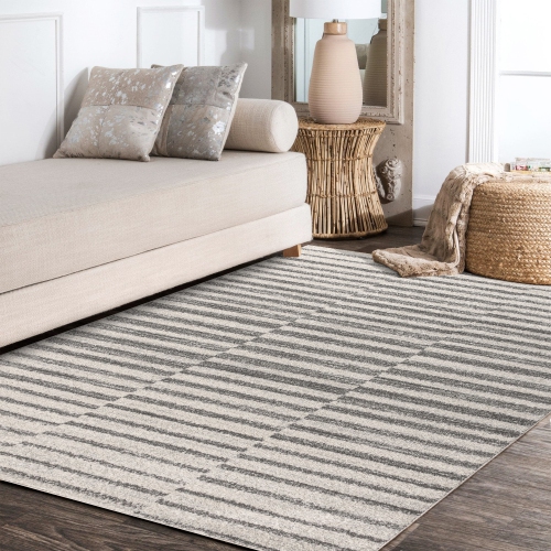 Tapis à rayures décalées Lyla