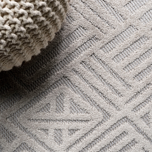 Jordan High-Low Pile Art Deco Geometric Indoor/Outdoor Area Rug