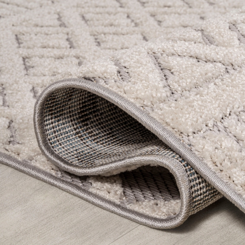 Tapis moderne Ormond, treillis géométrique haut-bas