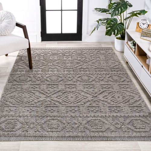 Citta High-Low Pile Mediterranean Tile Area Rug