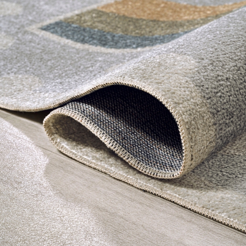 tapis moderne lavable à la machine Rainbow Dot de Minha