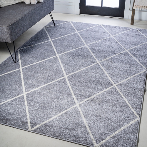 Tapis avec treillis à losanges de Cole Minimalist