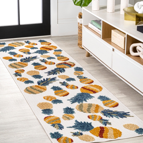 Tapis d'intérieur/d'extérieur Ananas Bold Pineapple High-Low
