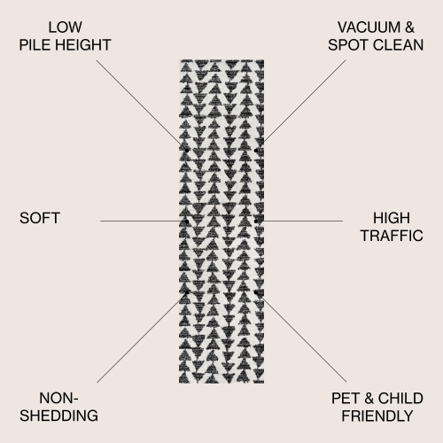 Aisha Moroccan Triangle Geometric Area Rug