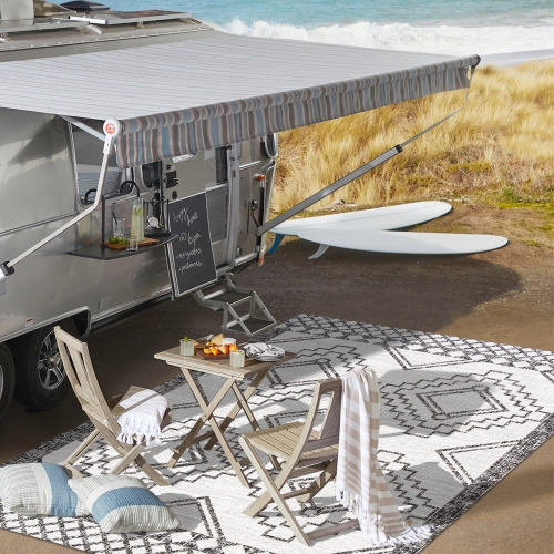 Marokko Diamond Tribal Medallion Indoor/Outdoor Area Rug