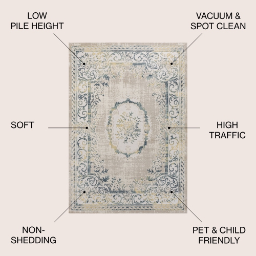 Rosalia Cottage Medallion Area Rug
