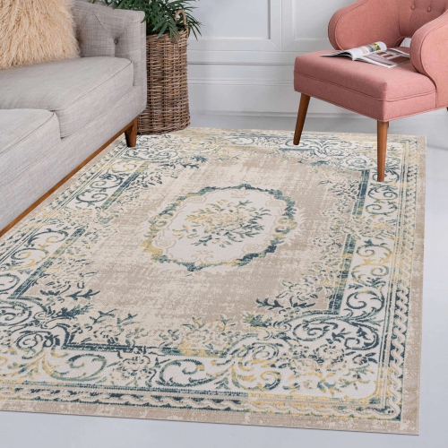 Rosalia Cottage Medallion Area Rug