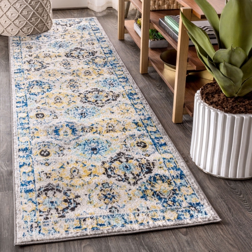 Tapis moderne avec treillis style ancien Boho Perse