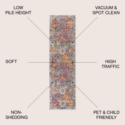 Tapis moderne avec treillis style ancien Boho Perse