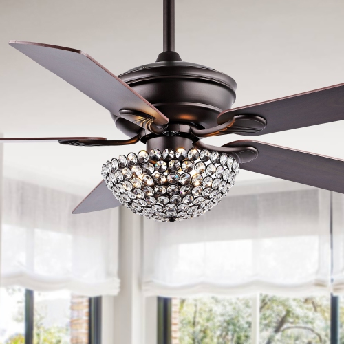 Cammy Traditional Transitional Iron LED Ceiling Fan
