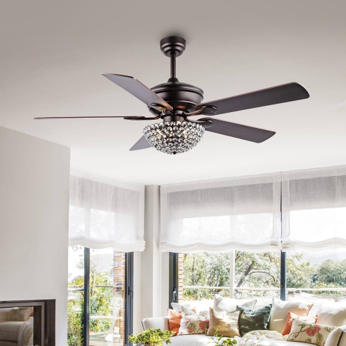 Cammy Traditional Transitional Iron LED Ceiling Fan