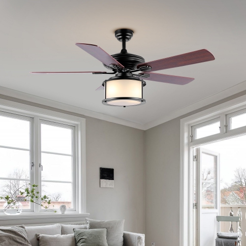 Brantley Bohemian Farmhouse Iron LED Ceiling Fan