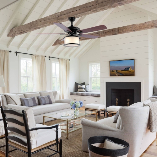 Brantley Bohemian Farmhouse Iron LED Ceiling Fan