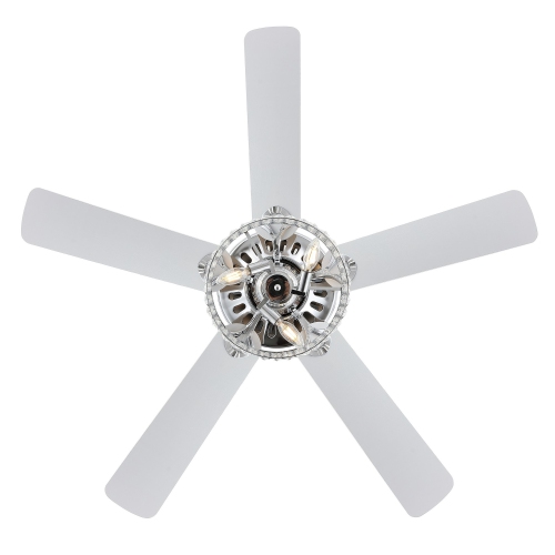 Kristie Crystal/Metal Modern Glam Drum LED ventilateur de plafond avec télécommande