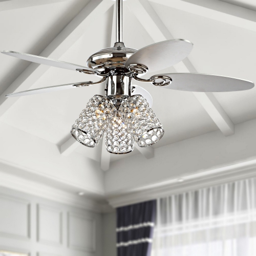Kris Crystal LED Ceiling Fan with Remote