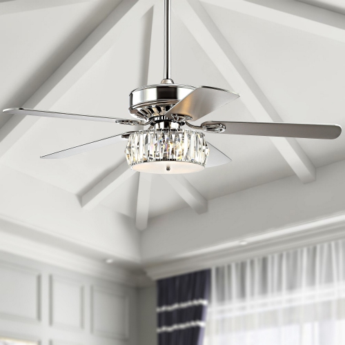 Mandy Crystal Prism Drum LED Ceiling Fan with Remote