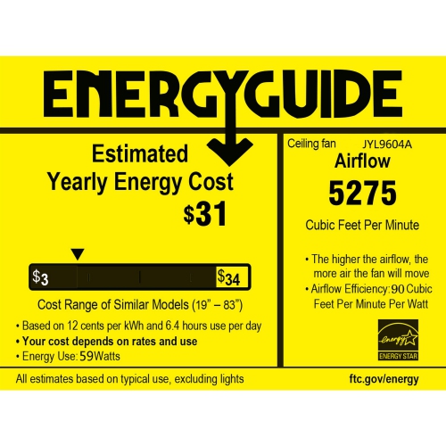 Ventilateur de plafond à DEL en métal et en bois avec télécommande Edith