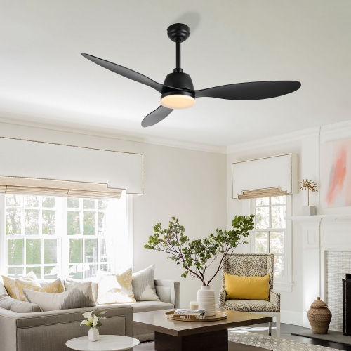 Audie Classic Industrial Iron/Plastic Integrated LED Ceiling Fan