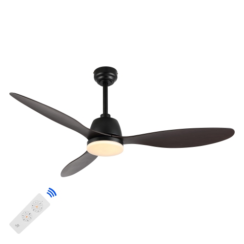 Audie Classic Industrial Iron/Plastic Integrated LED Ceiling Fan