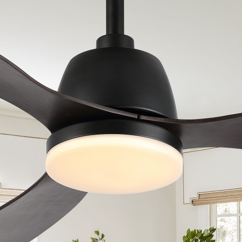 Audie Classic Industrial Iron/Plastic Integrated LED Ceiling Fan