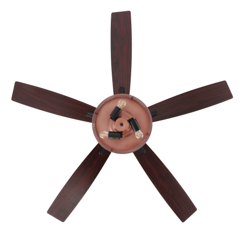 Max Farmhouse Industrial Iron/Wood Mobile Appremote Controlled LED Ceiling Fan