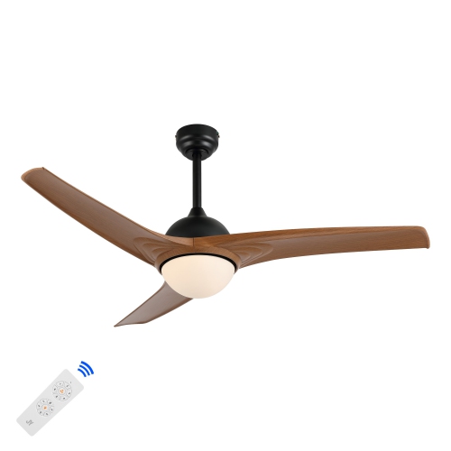 Sully Contemporary Industrial Iron/Plastic Integrated LED Ceiling Fan