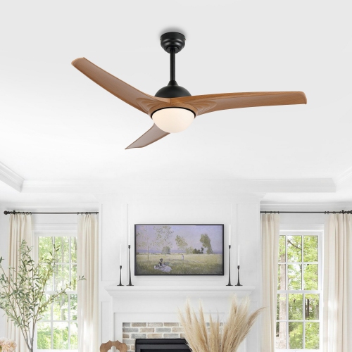 Sully Contemporary Industrial Iron/Plastic Integrated LED Ceiling Fan
