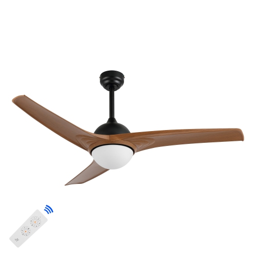 Sully Contemporary Industrial Iron/Plastic Integrated LED Ceiling Fan