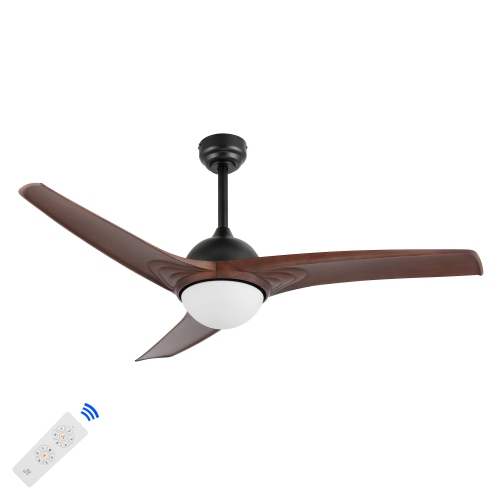 Sully Contemporary Industrial Iron/Plastic Integrated LED Ceiling Fan