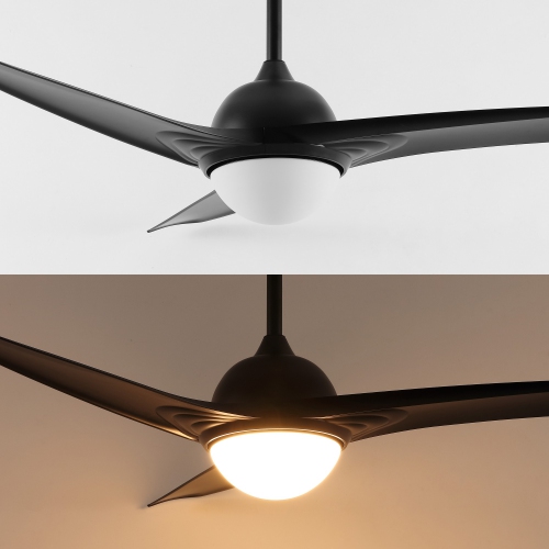 Sully Contemporary Industrial Iron/Plastic Integrated LED Ceiling Fan
