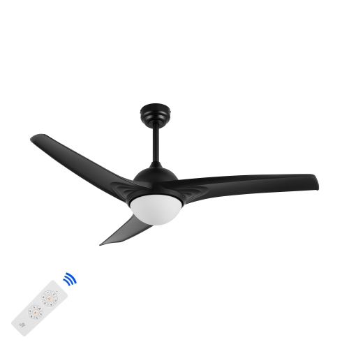 Sully Contemporary Industrial Iron/Plastic Integrated LED Ceiling Fan