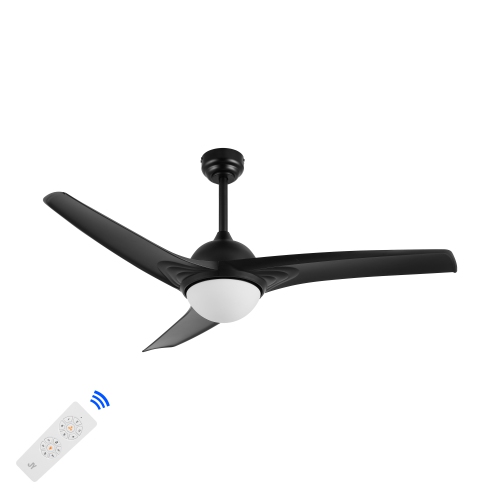 Sully Contemporary Industrial Iron/Plastic Integrated LED Ceiling Fan