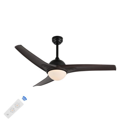 Sully Contemporary Industrial Iron/Plastic Integrated LED Ceiling Fan