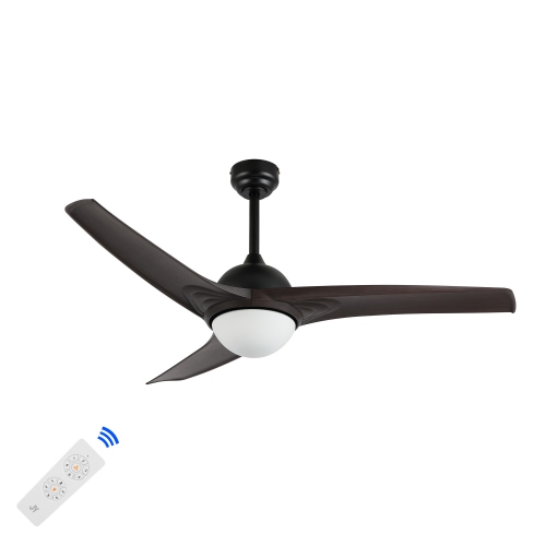 Sully Contemporary Industrial Iron/Plastic Integrated LED Ceiling Fan