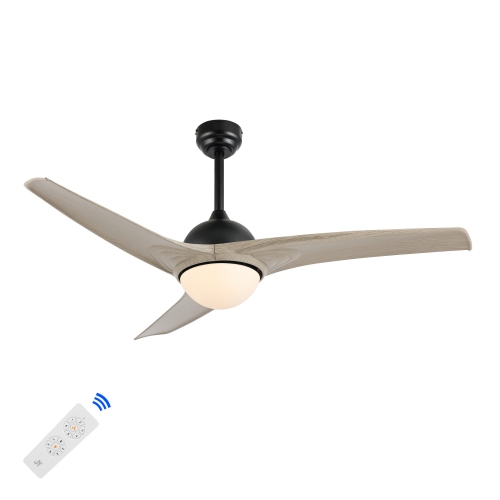 Sully Contemporary Industrial Iron/Plastic Integrated LED Ceiling Fan