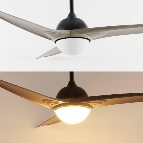Sully Contemporary Industrial Iron/Plastic Integrated LED Ceiling Fan