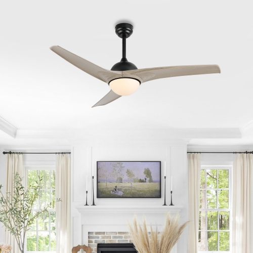 Sully Contemporary Industrial Iron/Plastic Integrated LED Ceiling Fan