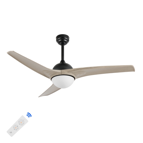 Sully Contemporary Industrial Iron/Plastic Integrated LED Ceiling Fan