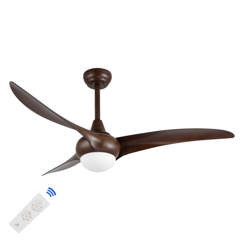 Ventilateur de plafond rétro à DEL en fer et en plastique rétro Swirl Coastal d'Aviator