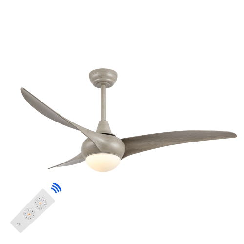 Aviator Coastal Vintage Iron/Plastic Retro Swirl Integrated LED Ceiling Fan