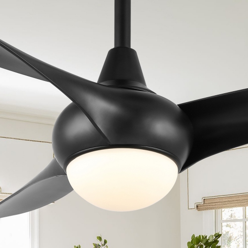 Aviator Coastal Vintage Iron/Plastic Retro Swirl Integrated LED Ceiling Fan