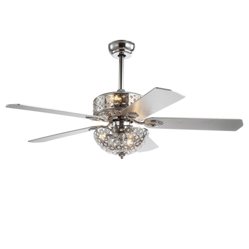 Zara Filigree Metal/Wood LED Ceiling Fan