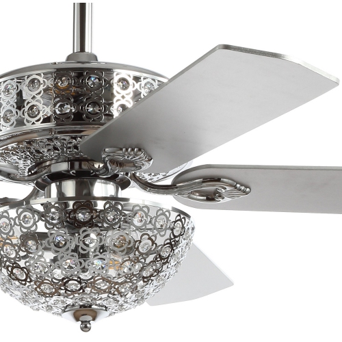 Zara Filigree Metal/Wood LED Ceiling Fan