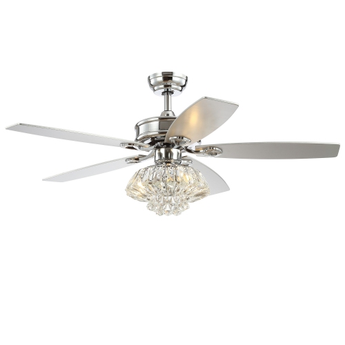 Kate Glam Crystal Drum LED Ceiling Fan with Remote