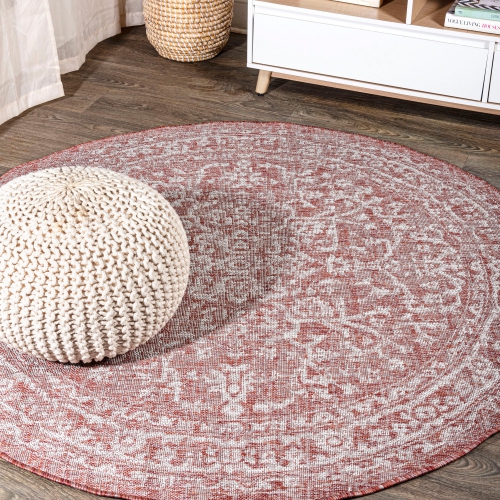 Malta Bohemian Medallion Textured Weave Indoor/Outdoor Area Rug