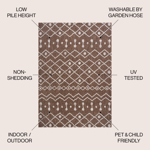 Nokat Tribal Bohemian Indoor/Outdoor Area Rug