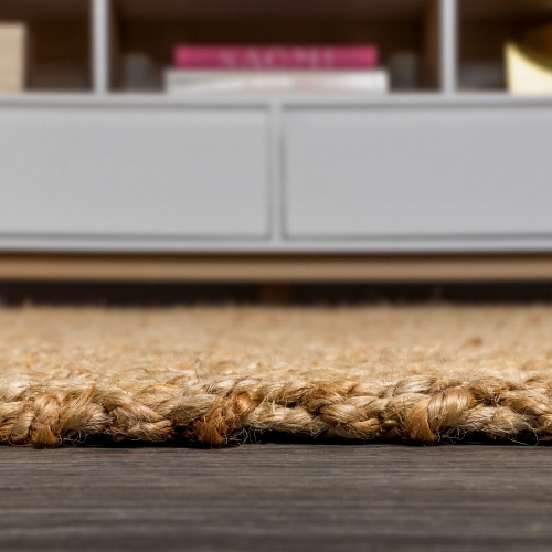 Espina Hand Woven Herringbone Chunky Jute Area Rug