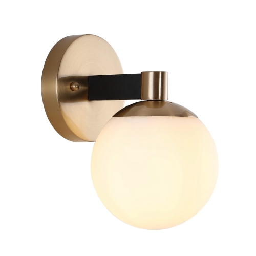 JONATHAN Y  Modernist Globe Metalfrosted Glass Modern Contemporary Led Vanity