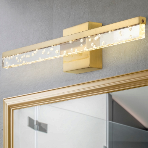 Mario Modern Contemporary Iron/Seeded Acrylic Integrated LED Vanity Light