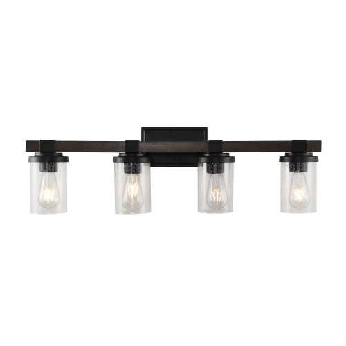 JONATHAN Y  Bungalow Iron/seeded Glass Rustic Farmhouse Led Vanity Light
